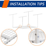 Soywey 3 x 4FT Overhead Garage Storage Rack,Adjustable Ceiling Storage Racks,Garage Shelving Heavy Duty Storage Organizer System,Load 400LBS Weight(White) Soywey