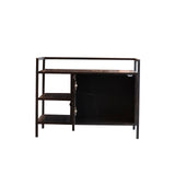 Metal-Frame Cat Litter Box Enclosure Furniture, Multi-Functional Storage Cabinet with Odor Control, Living Room Nightstand & Pet Playhouse for Cats Curtainboro