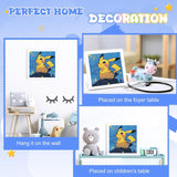 Gearock Diamond Art Kits with Frame, 5D Starry Night Easy DIY Cute Cartoon Big Gem Art Painting Kits for Adult Beginners Anime Lovers Halloween Christmas Birthday Gifts, 7x7 Inch Gearock