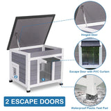 Luyitton Outdoor Cat House Feral Cat Enclosure Cat House Weatherproof for Winter Outdoor Cats luyitton