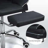 pofluany Gaming Chair Ergonomic Office Chair Home Office Desk Chairs with Footrest High Back Video Game Chair Reclining Computer Chair with Lumbar Support (Black) pofluany