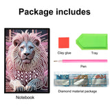 JZHYOAN DIY Diamond Painting Blank Notebook Kits Lion Special Shape Diamond Art Kits Dairy Travel Drawing Message Art Gifts Notepad A5 Hardcover Journal Note Book for Work Note Taking Adult JZHYOAN
