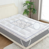 King Size Mattress Topper, Shredded Memory Foam Filling, with 1800 GSM Mattress Pad Cover, Soft Bed Topper for Back Pain,Comfy Plush Foam Filled Pillow Top,78"x80" INSPIRE CRAFTER