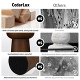 Pillar Candle Holders Set of 3， Wooden Candle Holders， Decorative Wood Candlestick Holders for Living Room, Table Centerpiece for Wedding, Christmas, Party, Home - 6", 8", 10" CEDARLUX