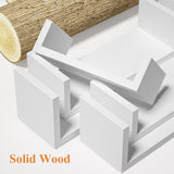 SRIWATANA Floating Shelves for Wall, Wall Shelves for Bathroom, Bedroom, Living Room, Kitchen, Office, Wood Shelves for Wall Decor Set of 5 (Washed White) SRIWATANA