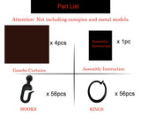 COZYVIDA Gazebo Universal Replacement Privacy Curtains 4-Panels sidewall with Zipper (ONLY CURTAIN) (10' x 13', Coffee) COZYVIDA