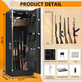 ANXINWEI 10-12 Gun Safe, Large Gun Safe for Rifles and Pistols, Quick Access Rifle Safe for Home, Dual Alarm Gun Cabinets for Rifles and Shotguns, Long Shotgun Safe with Mute Mode ANXINWEI