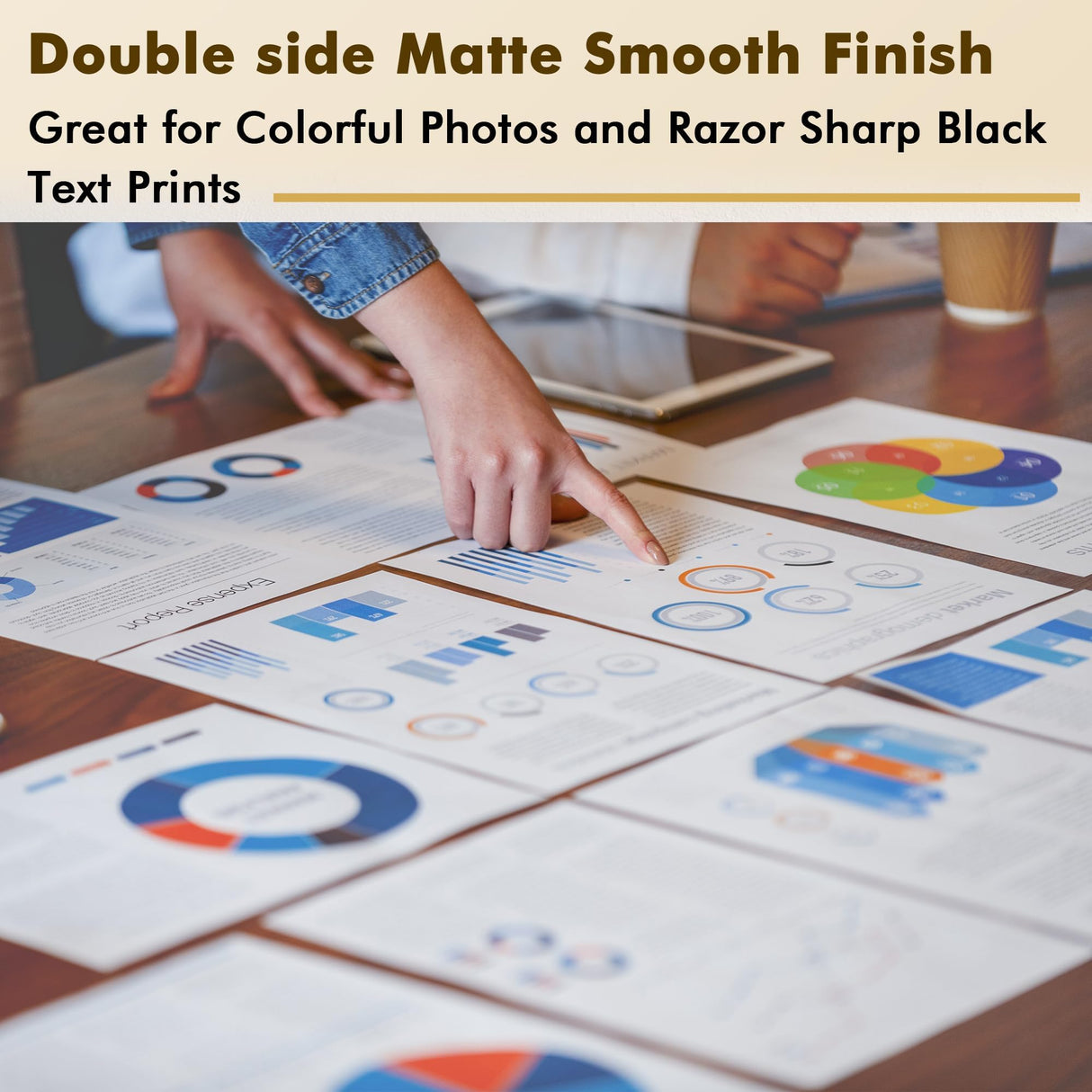 Koala Photo Paper Double-side Matte 8.5X11 Inches Compatible with Inkjet Printer 48LB Presentation Paper 100 Sheets KOALA PAPER