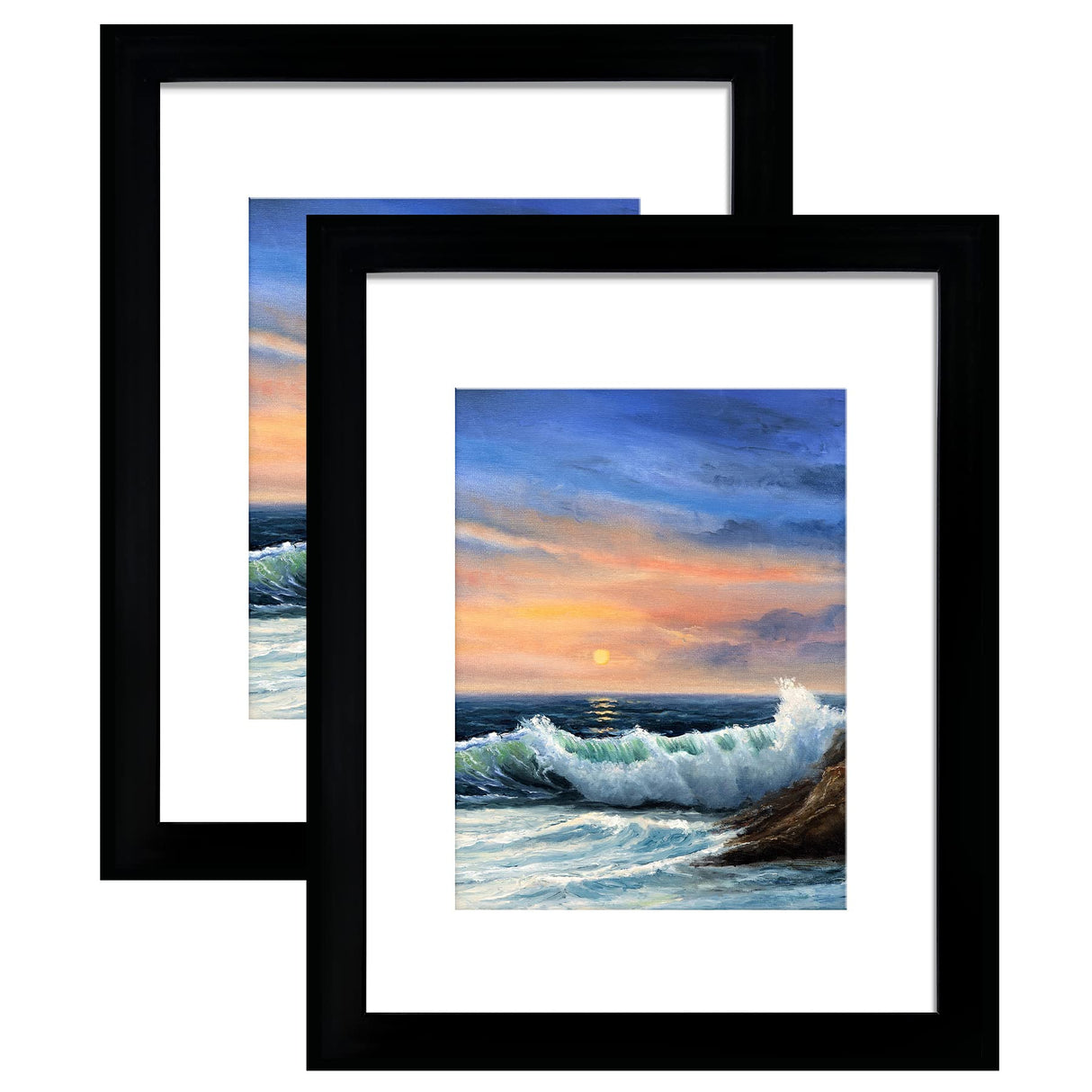 LUCKYLIFE 16x20 Frames, 16x20 Picture Frame for Wall, Display Pictures 11x14 with Mat or 16x20 without Mat, Set of 2, Black LUCKYLIFE