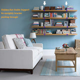 Blind Floating Shelf Brackets - DIY Heavy Duty 8 inch Wall Shelf Brackets, Solid Stainless Steel Matte Black Hidden Support with Hardware for Custom Wood Shelves (6 pack) YMDparts