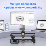 LGT Longer RAY5 Laser Engraver, 10W High-Precision Laser Engraver, Compressed Spot CNC, App Offline Control, DIY Engraving Tool for Metal/Glass/Wood, Engraving Area 15.7 "x15.7", Laser Class 2 Longer