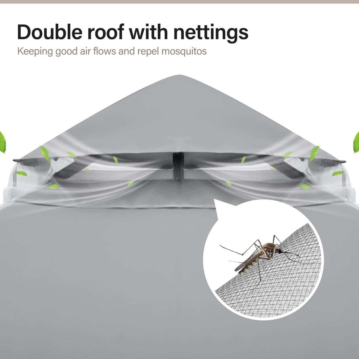 LAUSAINT HOME Outdoor Patio Gazebo 10'x10' with Expansion Bolts, Heavy Duty Gazebos Shelter Party Tent with Double Roofs, Mosquito Nettings and Privacy Screens for Backyard, Garden, Lawn, Smoke Grey LAUSAINT HOME