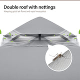 LAUSAINT HOME Outdoor Patio Gazebo 10'x10' with Expansion Bolts, Heavy Duty Gazebos Shelter Party Tent with Double Roofs, Mosquito Nettings and Privacy Screens for Backyard, Garden, Lawn, Smoke Grey LAUSAINT HOME