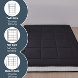 MAXYOYO 6" Extra Thick Floor Futon Mattress, Foldable Mattress Tatami Pad Floor Mattress for Adults Floor Bed Roll Up Mattress Guest Mattress, Black, Twin MAXYOYO