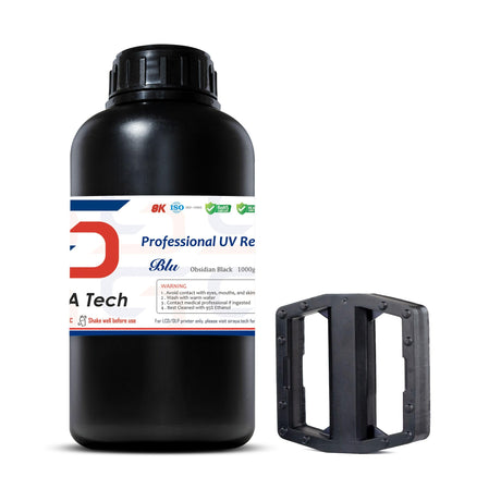 Siraya Tech Blu 3D Printer Resin High Toughness Resolution Strong and Precise 3D Printing Resin 405nm UV-Curing Rapid Resin for LCD DLP 8K 3D Printer (Obsidian Black, 1kg) Siraya Tech