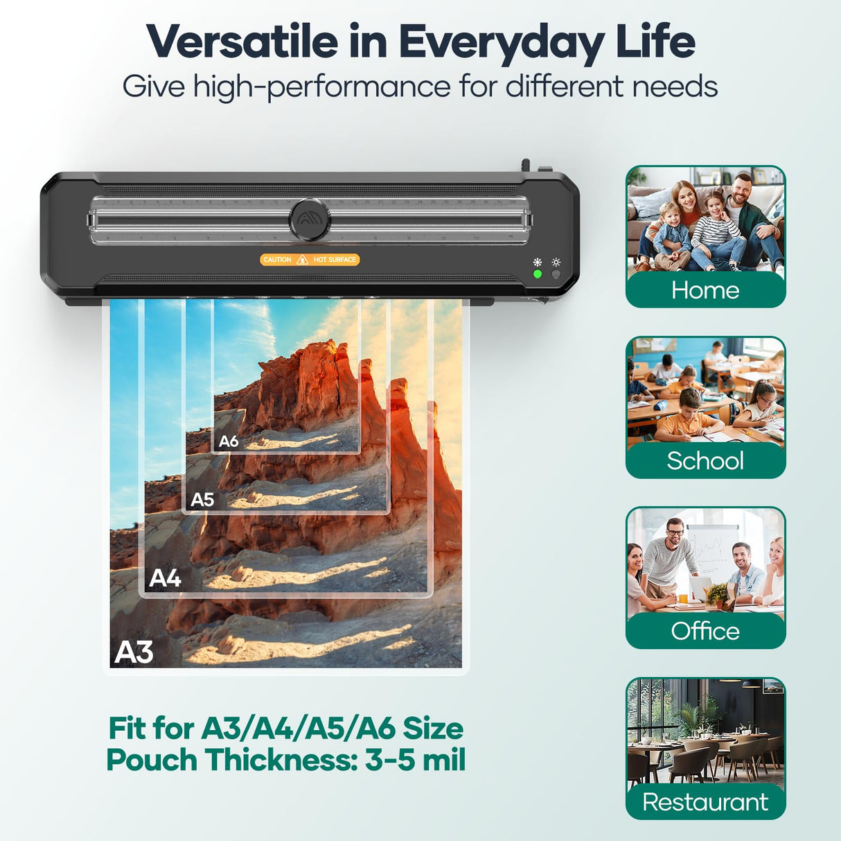 Assark Laminator Machine A3 with 50 Laminating Sheets, Laminator Thermal and Cold with Paper Trimmer Corner Rounder, High-Speed Jam-Free, Low-Noise 13-Inch Laminating Machine Assark