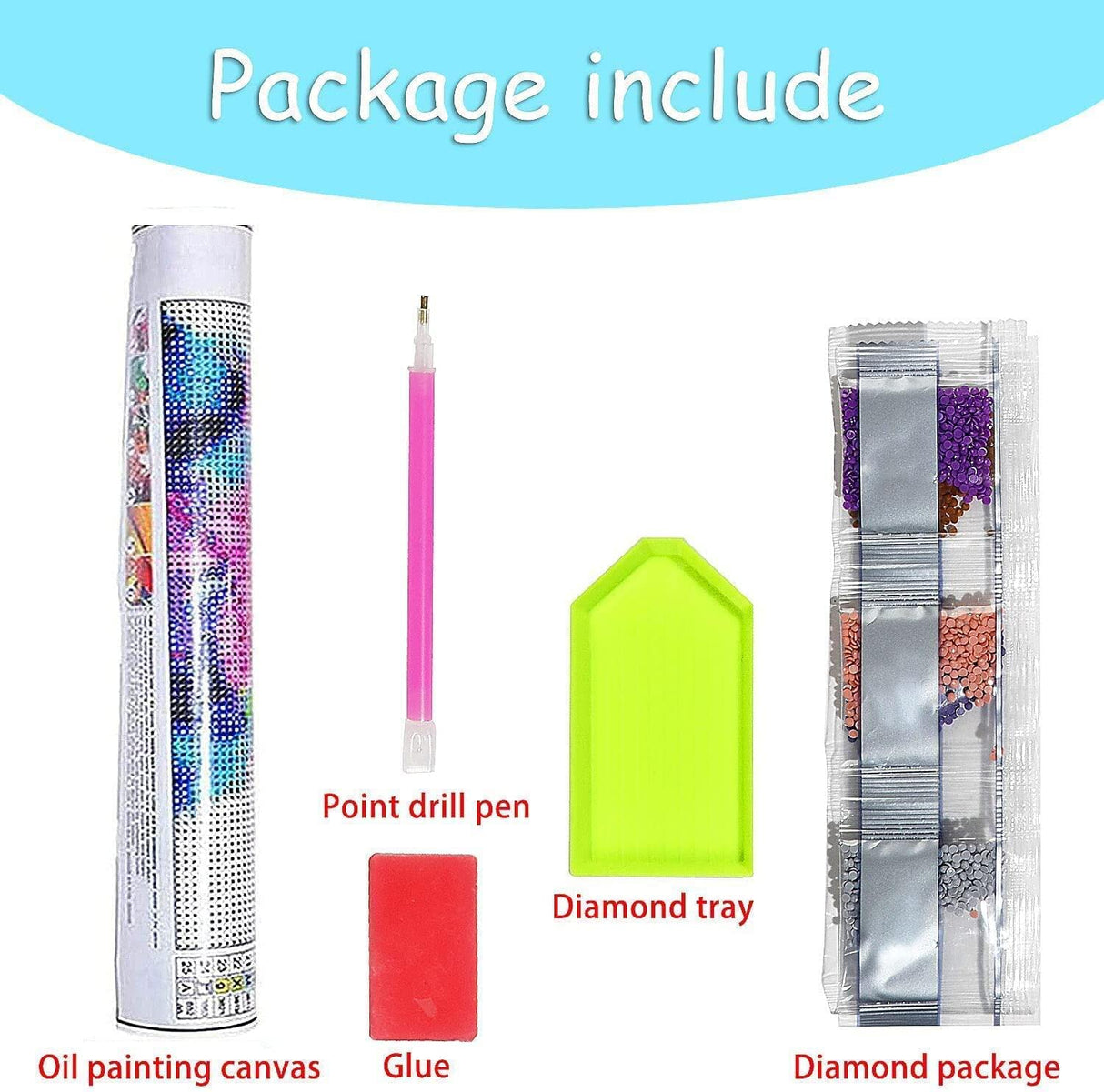 KYOQFVN Halloween Diamond Painting Kits for Adults,5D Full Round Diamond Halloween Clown Diamond Art Kit, Large Dots Diamond Painting for Beginners, DIY Beads for Home Wall Decor, 27.5" x 15" KYOQFVN