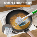 Amazer Dish Brush with Handle, 2 Pack Kitchen Scrub Brushes for Cleaning, Dish Scrubber with Stiff Bristles for Sink, Pots, Pans Amazer