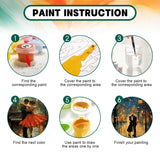 2 Pack Paint by Numbers Kit for Adults Beginner, Romantic Lover Adult Paint by Number Kits on Canvas, DIY Acrylic Number Painting for Adults Landscape for Home Decor Gift 16x20 Inch Possoco