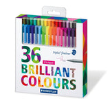 Staedtler 334C36JBLU Johanna Basford Triplus Fineliner Pens for Adult Coloring Books (Set of 36) STAEDTLER