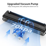 KOIOS Vacuum Sealer Machine, Automatic Food Sealer with Cutter, Dry & Moist Modes, Compact Design Powerful Suction Air Sealing System with 10 Sealing Bags & Air Suction Hose KOIOS