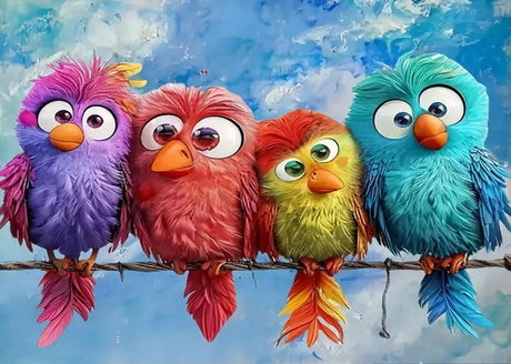 GXGLLPZBY 5D Diamond Painting Kit for Adults Beginners,DIY Colorful Bird Paint by Diamond Art Kits,Suitability Friends Full Round Drill Diamonds Dots Gem Art,Home Wall Decor 11.8x15.8 Inch GXGLLPZBY