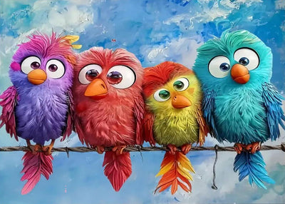 GXGLLPZBY 5D Diamond Painting Kit for Adults Beginners,DIY Colorful Bird Paint by Diamond Art Kits,Suitability Friends Full Round Drill Diamonds Dots Gem Art,Home Wall Decor 11.8x15.8 Inch