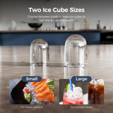 Electactic Ice Makers Countertop,26Lbs/24H,9 Cubes in 6 Mins,Portable Ice Maker Machine with Self-Cleaning,2 Sizes of Bullet Ice,Perfect for Home Kitchen(Black) Electactic