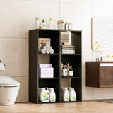 COMHOMA 6 Wood Cube Storage Organizer with Open Back and Removable Back Panels, 11In Black Cube Storage Bookshelf, Cubicle Shelf Bookcase for Home Office Bedroom Living Room, Vertical or Horizontal COMHOMA