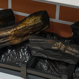 HOMCOM Electric Fireplace Stove, 24" Freestanding Electric Fireplace Heater with Remote, Realistic 3D Flame Effect, Thermostat, Overheat Protection, 1000W/1500W, White HOMCOM