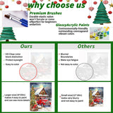 WEMEON Christmas Paint by Numbers Kit for Adults- Red Truck Adult Paint by Number Kits on Canvas Arts Crafts for Adults(16 x 20 Inch) WEMEON