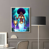 Diymood DIY 5D Diamond Painting Kits for Adults African American - Diamond Art Kits for Adults African American | Full Drill Round | Crystal Mosaic | Beginner | Home Wall Decor | 12x16inch Diymood