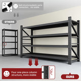 RAVIGIN 8000LBS Storage Shelves, 68" W Garage Shelving Heavy Duty Metal Adjustable Garage Shelves, Shelving Units Industrial Shelving for Warehouse, 68" W x 24" D x 63.4" H, Black RAVIGIN