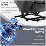 RESTREAL Power Lift Recliner Chair for Elderly, Electric Recliner Chairs for Adults with Massage and Heat, Cup Holders, Remote Control, USB Ports, Side Pockets, Leather (Black) RESTREAL