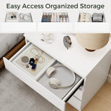 OtterOasis White Wood Dresser for Bedroom, 3 Drawer Dresser for Clothes Storage, Modern Dressers with Wide Drawers, Wide Wooden Chest Drawers for Living Room, Entryway, TV Stand OtterOasis