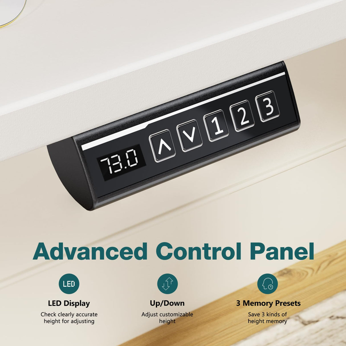 SMUG Adjustable Height Standing Desk 48 Inch Electric Sit Stand Up Down Computer Table Ergonomic Rising Modern Lift Motorized Gaming Desktop Workstation for Work Home Office - Modern White SMUG