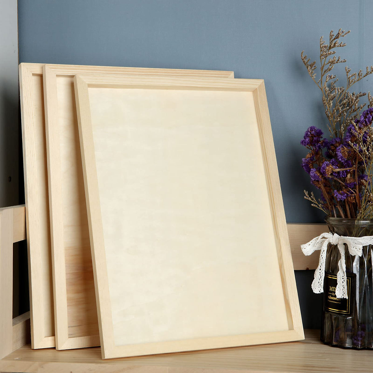 FVIEXE 6PCS Wood Panels for Painting, 12 x 16 Inch Craft Wood Canvas Panel Boards Unfinished Wooden Painting Pouring Panel Board for Arts & Crafts FVIEXE