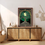 Lxmsja Tree of Life Diamond Art Kits for Adults, Moon DIY Full Drill Diamond Painting Kits for Beginners, 5D Gem Art Crafts for Adults, Home Wall Decor 12x16 inch Lxmsja