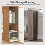 HOOBRO Farmhouse Console Table, 43.3 Inches Entryway Table, Sofa Table, Behind Couch Table with Side Storage Shelving, Hallway Accent Table for Entrance, Living Room, Bedroom, Foyer, Walnut WL87XG01 HOOBRO