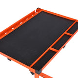 Aain Mechanic Rolling Tool Tray with Drawer Work Table, 34.25-46.85 in, Orange Aain