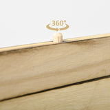 HOMCOM 4 Panel Room Divider, 5.6' Indoor Wood Portable Folding Privacy Screens with Photo Frames and Cardstocks, Hinged Freestanding Partition Wall Dividers for Home Office, Natural HOMCOM