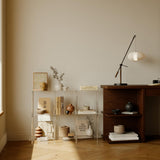 CRTERICX Acrylic Horizontal Bookshelf, 11.6" D x 35.4" W x 26.5" H, 3-Tier Clear 6 Cube Organizer Bookcase, Open Low Book Shelf for Home Office, Living Room, Bedroom, Modern, Easy Assembly CRTERICX