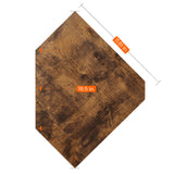 Homode Corner Shelf Wall Mount, Set of 4 Floating Corner Shelves with Cord Hole for Cable Box, Wood Corner Hanging Shelves for Bathroom Bedroom Kitchen, Rustic Brown Homode