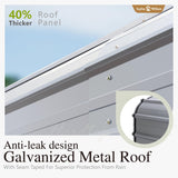 Sophia & William Carport Car Port Metal Canopy 10x15 ft Heavy Duty for Snow, Portable Garage Kit Shed Tent Shelter Metal Frame All Weather Outdoor for Boat with Anti-Leak Seam Taped, Dark Grey Sophia & William