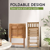 PayLessHere Outdoor Patio Furniture Set Bistro Table and Chairs Set of 2 Acacia Wood Bistro Set for Pool Beach Backyard Balcony Porch Wooden Furniture, Natural Oiled PayLessHere