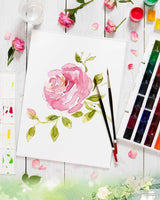 Lazydrop Watercolor Paper 9x12 in 70 Sheets 250GSM White Cold Press Textured Painting Paper for Kids Students Artist Thick Gouache Blank Lazydrop