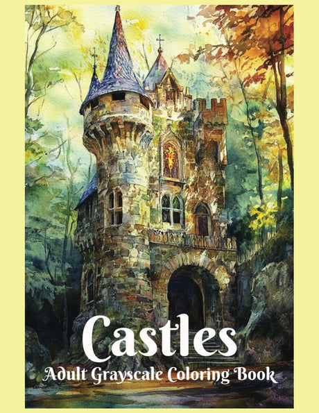 Castles Adult Grayscale Coloring Book: For Adults and Teens, Designed to Enhance Creativity and Reduce Stress and Anxiety, Medieval Castles, Landscapes and Architecture Majosta