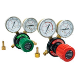 JZWELD Oxygen Acetylene Regulators, CGA540 and CGA510 Inlet Connection Welding Gas Gauges, Oxygen Acetylene Regulator Set for Welding Gas Cutting Torch, PC Handle JZWELD
