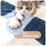 PU MEI Sherpa Fleece Throw Blanket 60" x 80" Reversible Plush Fluffy Large Big Blanket Lattice Flannel Blankets for Sofa Couch Bed (Grey-Soft Blue, 60"*80") PU MEI