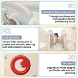 Lovgrils 12 in 1 Toddler Outdoor Playset with Swing, Indoor Swing and Slide Set Playground for Toddlers 1-3, Durable Climber Basketball Hoop Ball Toddler Indoor Playset for Home Playground-White Grey Lovgrils